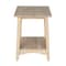 International Concepts Rectangle Bombay Tall End Table, 18 in W, 18 in L, 25 in H, Wood, Unfinished OT-4TE - alternate 5